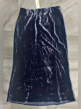 Anthropologie The Kelly Velvet Midi Skirt Size S NWT
